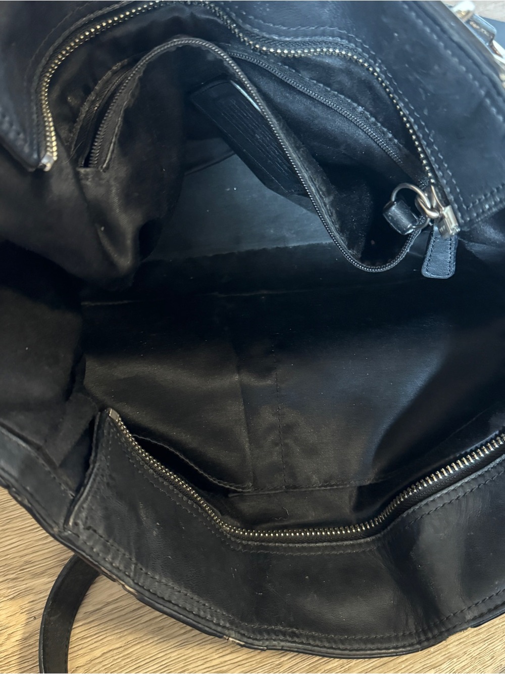Coach Black Leather Shoulder Tote Bag - Picture 5 of 5